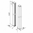 Easy Glass View, set, hauteur 1100 mm; 166839-011-00-18; aluminium brossé, anodisé (86692310018) 