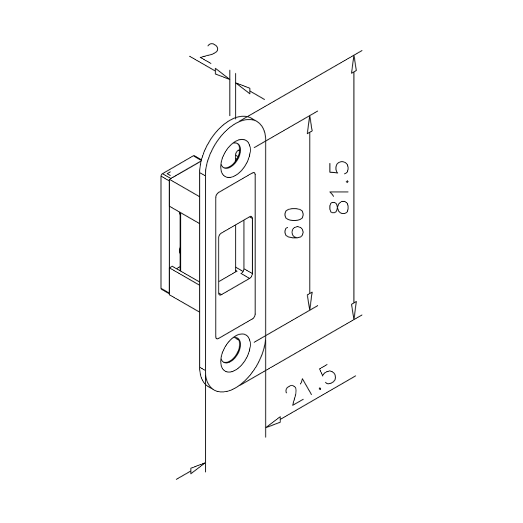 Plaque de fermeture magnétique pour serrure de porte Gertruda