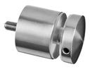 Adaptateur à verre Ø50 mm, plat, plaque 30 mm; 140747-030-12; filetage M10, verre 8 - 25,52 mm, inox brossé 316 (14074730012)