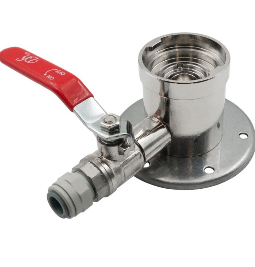 811307 SOCLE DE RINCAGE TYPE S AVEC VANNE METALLIQUE + BOUCHON