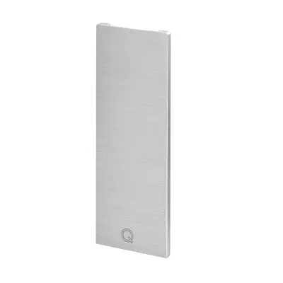 Embout, Easy Glass 3kN, pour escaliers, mont. au sol, gauche&droite, alu, asp. inox brossé