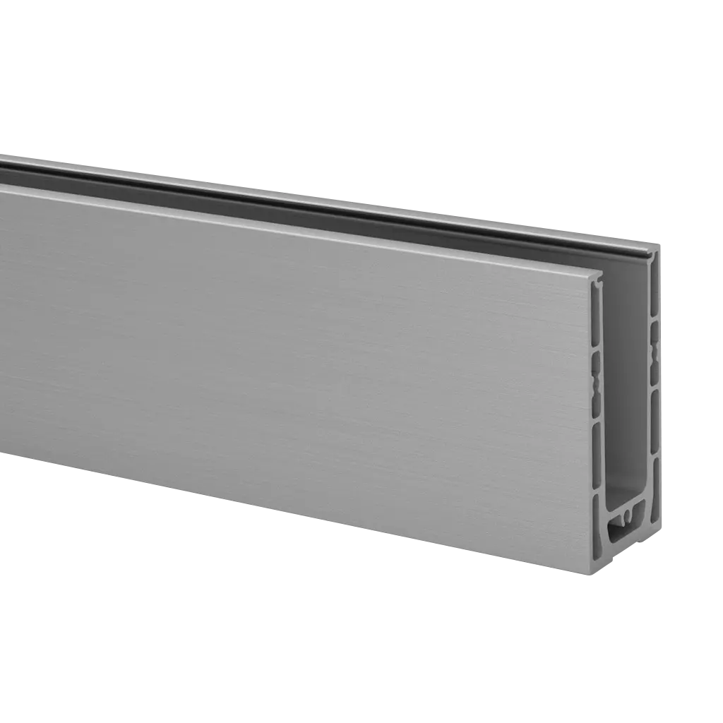 EG Smart ECO, profil de sol, montage au sol L=5000 mm, aluminium MAT ARGENTE 15µm