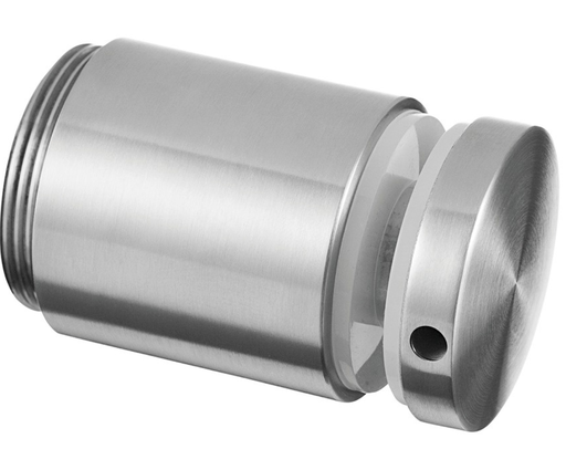 [130749-030-12] Adaptateur à verre, réglable, Ø50 mm, plat; 130749-030-12; plaque 30 mm, verre 12 - 25,52 mm, inox brossé 304 (13074930012)